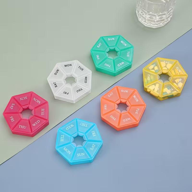 7 Day Pill Organizer Box – Weekly Medicine Box, BPA Free Portable Vitamin & Tablet Storage Case, Travel Pill Container