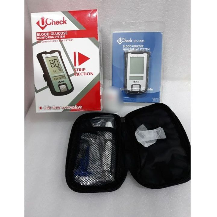 UCheck Blood Glucose Monitoring System – Digital Glucometer with Test Strip Ejection, Lifetime Warranty