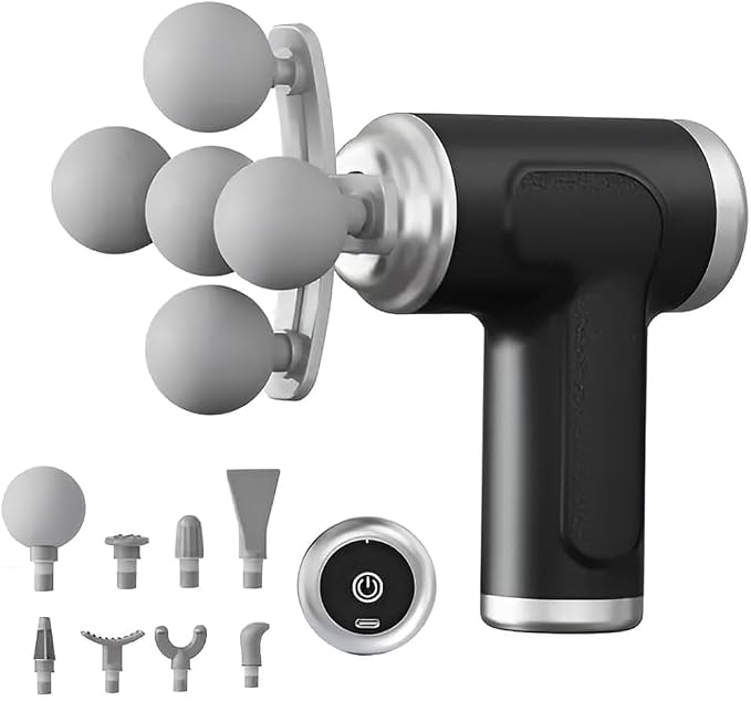 Fascia Gun BLD-780 – Deep Tissue Massager, 9 Massage Heads, 6 Speed Levels, Portable