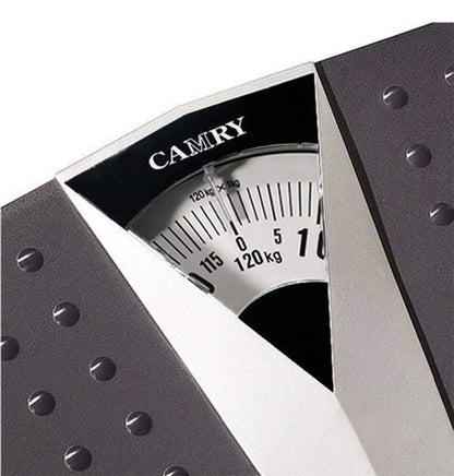 Camry Mechanical Bathroom Scale – Analog Dial Weighing Scale, Max 120kg/260lb, Non-Slip Mat
