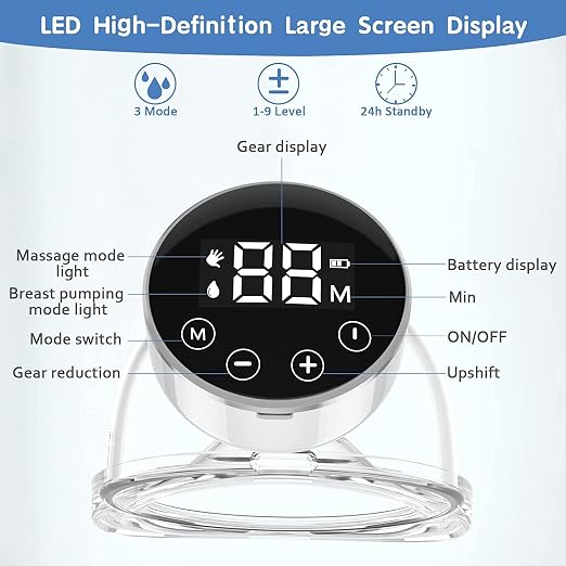 Wearable Electric Breast Pump – Hands-Free, Portable, Whisper-Quiet, Multiple Modes & Levels