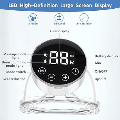 Wearable Electric Breast Pump – Hands-Free, Portable, Whisper-Quiet, Multiple Modes & Levels