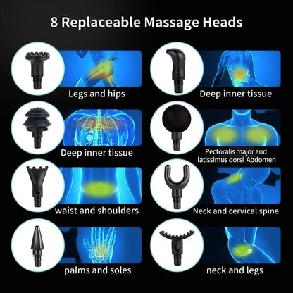 Fascia Gun BLD-780 – Deep Tissue Massager, 9 Massage Heads, 6 Speed Levels, Portable