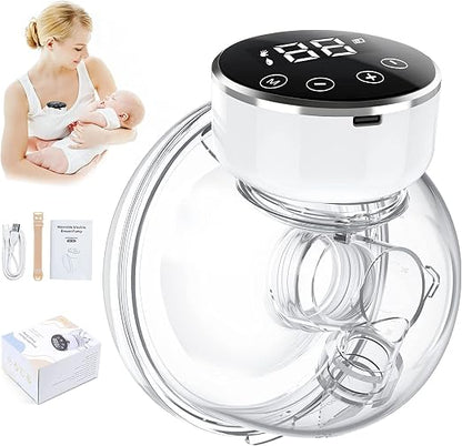 Wearable Electric Breast Pump – Hands-Free, Portable, Whisper-Quiet, Multiple Modes & Levels