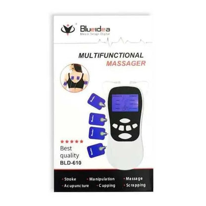 Blueidea BLD-610 Multifunctional Digital Massager – TENS Therapy, 6 Modes, LCD Display, Electrode Pads