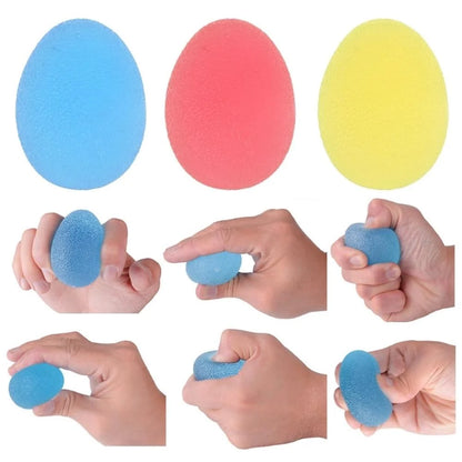 Power Ball Gel Hand Exerciser – Egg-Shaped Stress Relief & Grip Strengthener, Blue