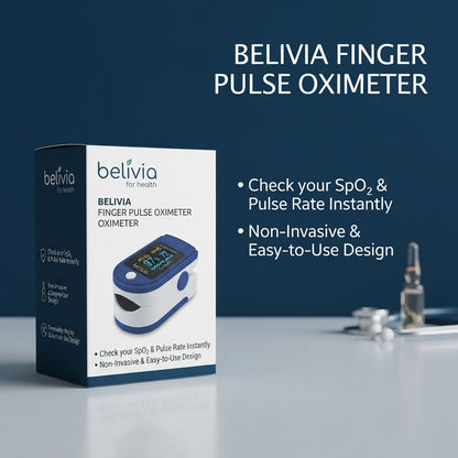 Believia POM-02 Fingertip Pulse Oximeter – SpO2 & Pulse Rate Monitor, Non-Invasive, IP22 Rated