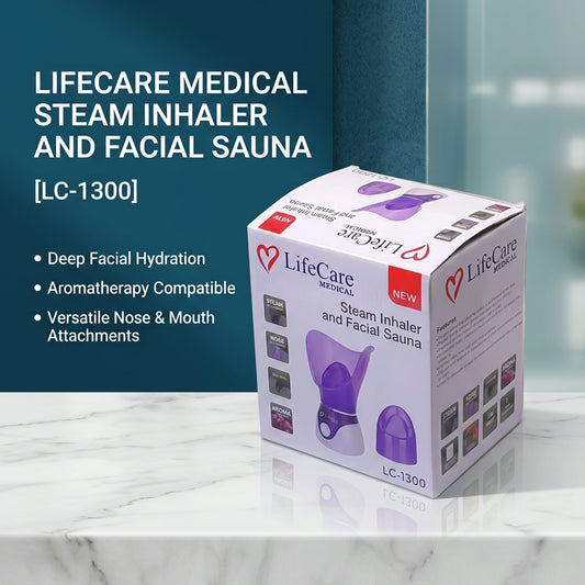 LifeCare Medical LC-1300 Steam Inhaler & Facial Sauna – Dual Mode, Aromatherapy, Nose & Steam Function, Purple