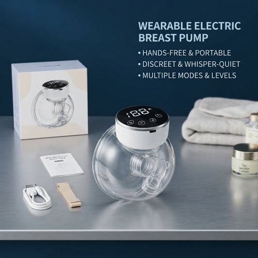 Wearable Electric Breast Pump – Hands-Free, Portable, Whisper-Quiet, Multiple Modes & Levels