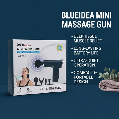 Blueidea Mini Fascial Gun BLD-668 – Compact Deep Muscle Massager, Long Lasting Battery, CE FCC FDA RoHS