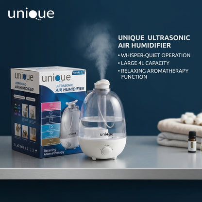 Unique Ultrasonic Air Humidifier – Cool Mist, Quiet Operation, Aromatherapy Diffuser for Bedroom, Office & Home