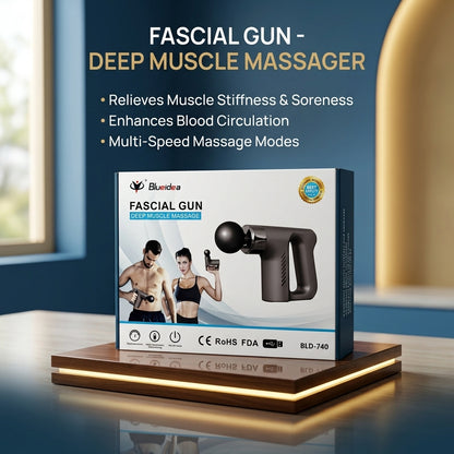 Blueidea Fascial Gun BLD-740 – Deep Muscle Massage, USB Charging, CE RoHS FDA Certified