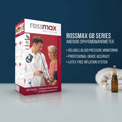 Rossmax GB Series AGC Aneroid Sphygmomanometer – Manual Blood Pressure Monitor with Stethoscope, Clinical Grade