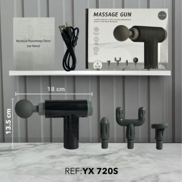 Deep Tissue Massage Gun – 6-Speed Percussion Muscle Massager, Portable Body Massager YX-720S