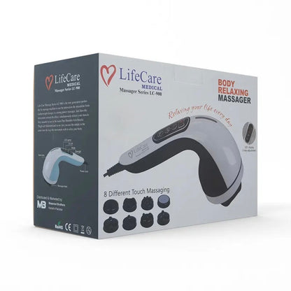 LifeCare LC-900 Body Massager – Corded Electric Relaxing Massager with 8 Heads