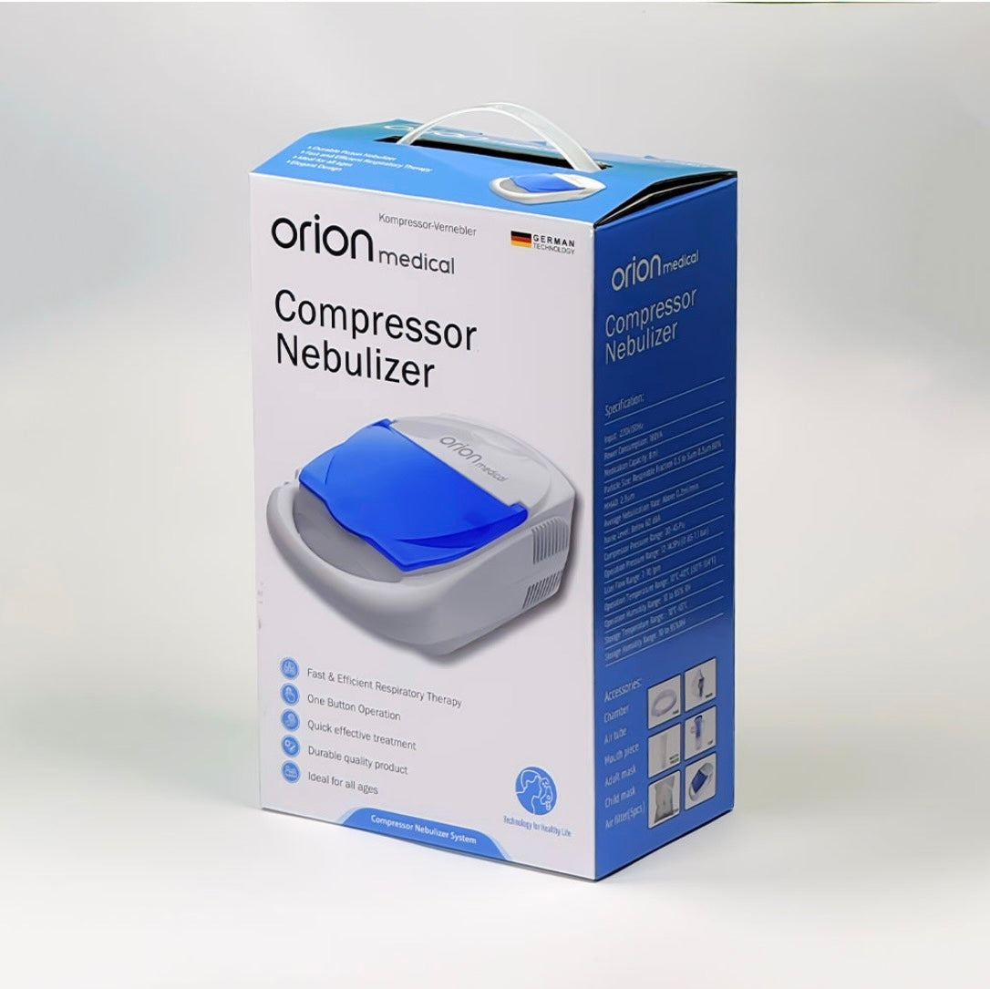 Orion Medical Compressor Nebulizer Machine for Kids & Adults (German Tech)