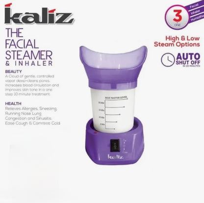 Kaliz 3-in-1 Facial Steamer & Inhaler – Beauty Steam, Nasal Inhaler, Humidifier, High/Low Steam, Auto Shut-Off