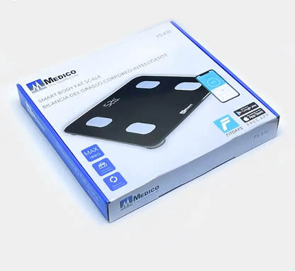 Medico PS-410 Smart Body Fat Scale – Bluetooth Digital Weighing Scale with FitDays App, Max 180kg
