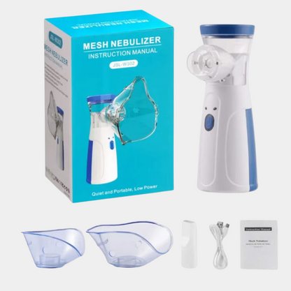 JSL-W302 Portable Mesh Nebulizer – Quiet & Low Power, USB Rechargeable, Adult & Child Mask Included