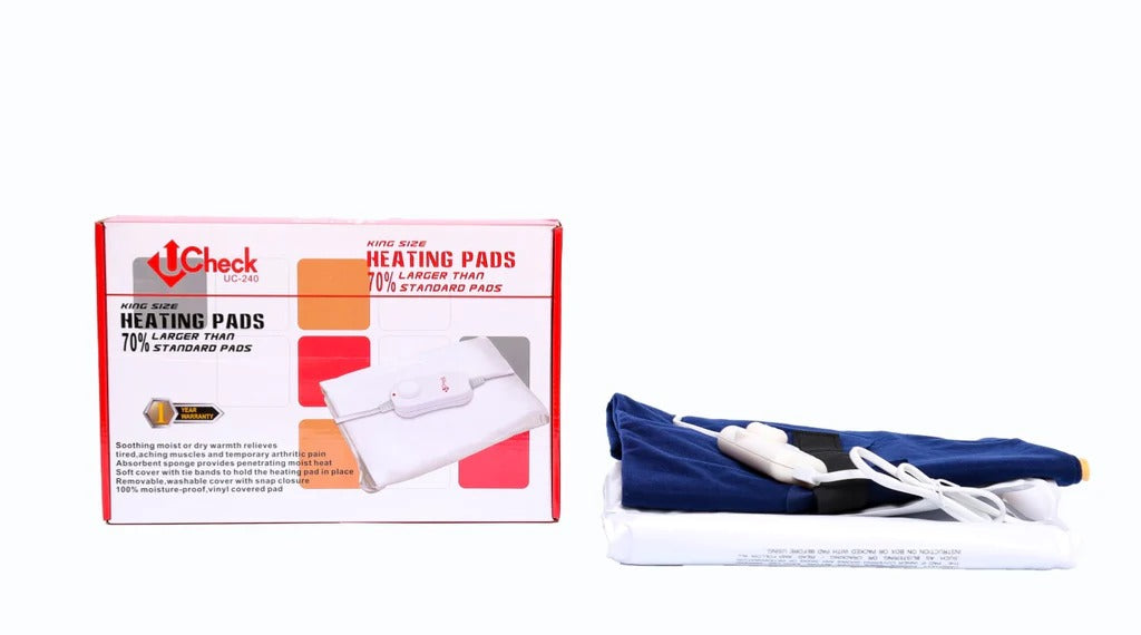 UCheck UC-240 King Size Electric Heating Pad – Moist/Dry Heat Therapy, 70% Larger, 1 Year Warranty
