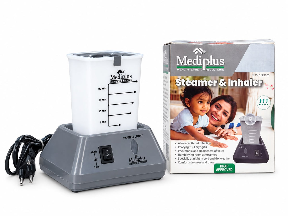 Mediplus ST-1285 Steamer & Inhaler – High/Low Steam Settings, DRAP Approved, Throat & Nasal Relief
