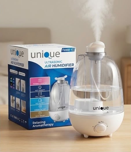 Unique Ultrasonic Air Humidifier – Cool Mist, Quiet Operation, Aromatherapy Diffuser for Bedroom, Office & Home