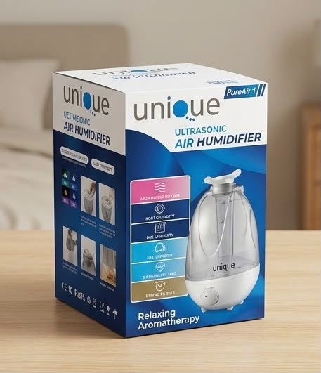 Unique Ultrasonic Air Humidifier – Cool Mist, Quiet Operation, Aromatherapy Diffuser for Bedroom, Office & Home